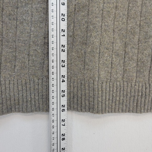 Banana Republic Sweater Mens Large Tall Brown Italian Yarn Wool Ribbed Crew Neck - Picture 8 of 10